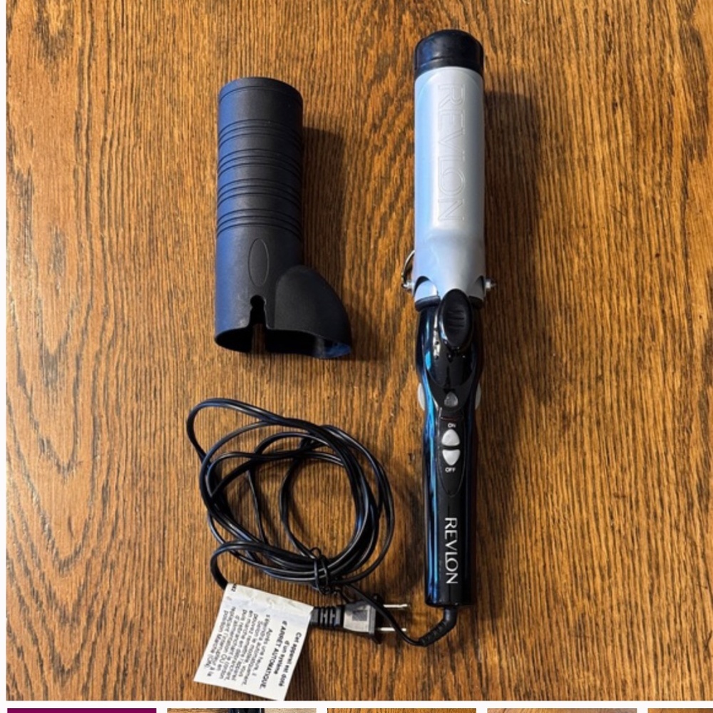 Revlon Black and Silver 2” Curling Iron W/ Protective Case
